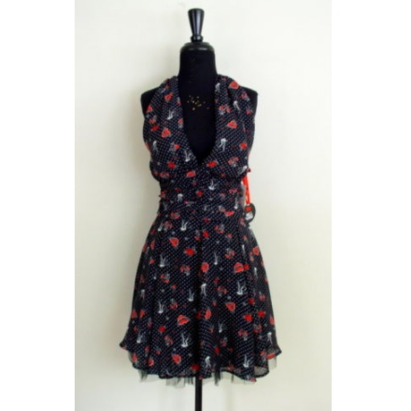 Hell Bunny Sailor Jane Marina Halter Dress - Picture 2 of 6